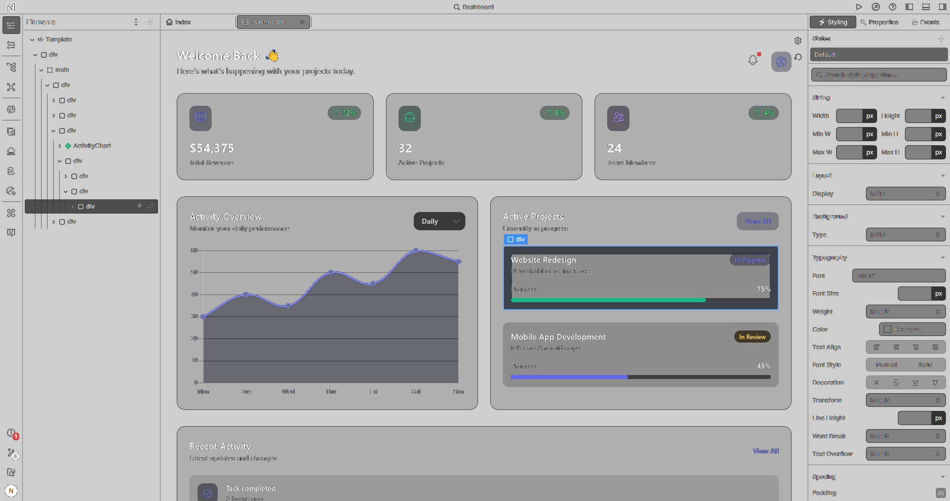 nooku app interface